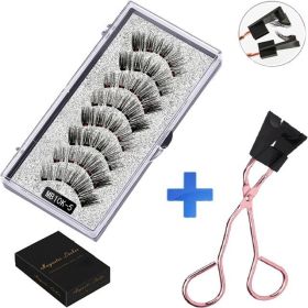 Magnetic False Eyelash Suit Series Magnetic Eyelash Daily Wear Clip Can Be Reused (size: MB10K Eyelash curler)