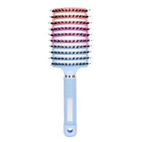 Bristle Fluffy Shaping Hollow Comb (Option: Gradient Blue)